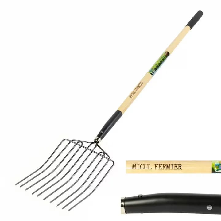 Furca din metal cu maner din lemn Micul Fermier 1600mm