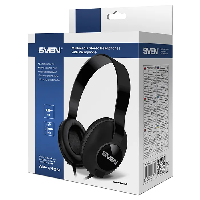 Căști SVEN AP-310M, Negru