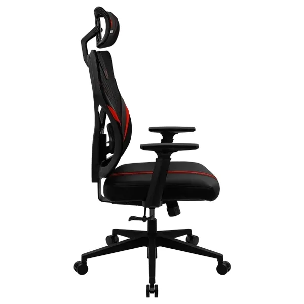 Scaun Gaming ThunderX3 Yama1, PU Piele, Negru/Rosu