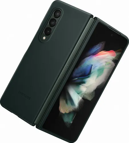 Husă tip carte Samsung Leather Cover for Galaxy Z Fold 3, Verde