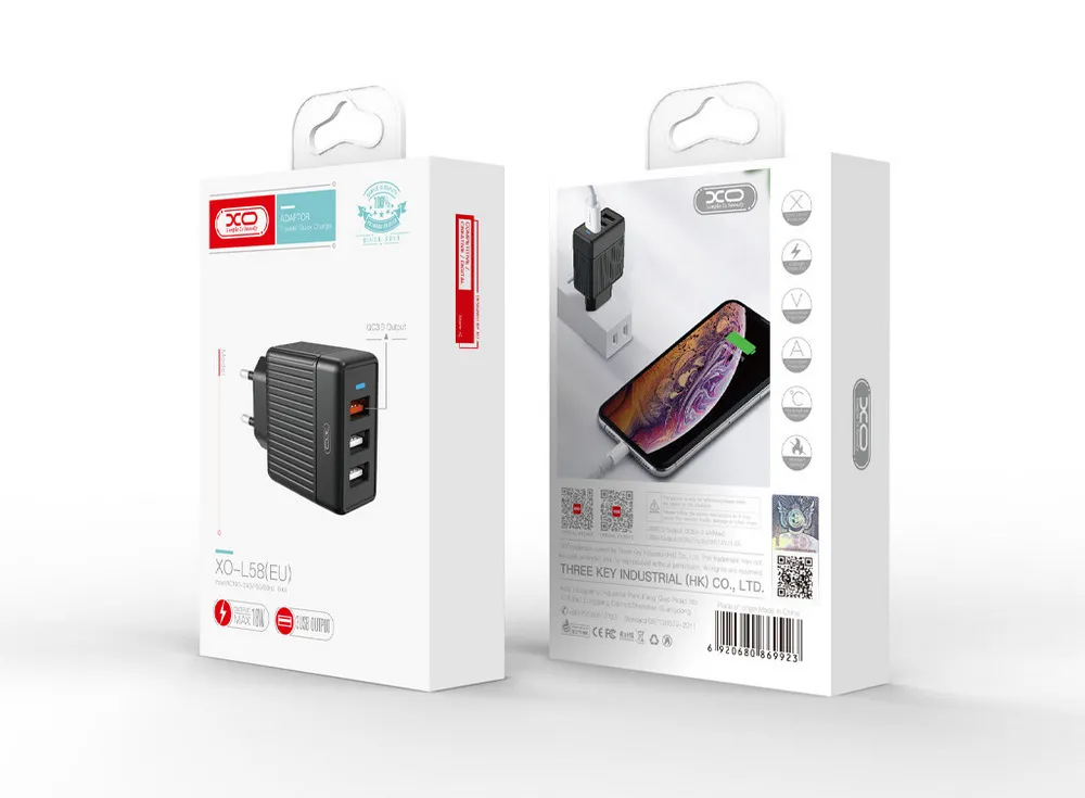 Încărcător XO L58, 18W, Negru