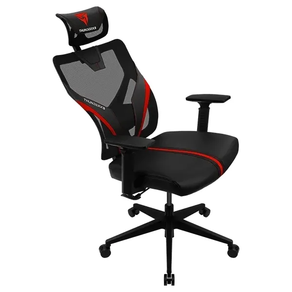 Scaun Gaming ThunderX3 Yama1, PU Piele, Negru/Rosu