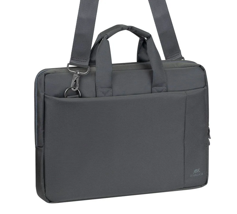 Geantă pentru Laptop RivaCase Central, 15.6", Poliester, Gri