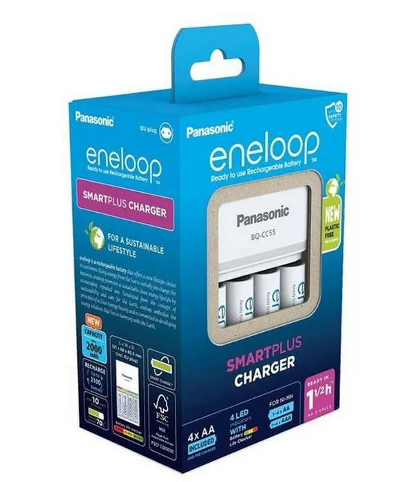 Încărcător Acumulatori Panasonic K-KJ55MCD40E, Alb