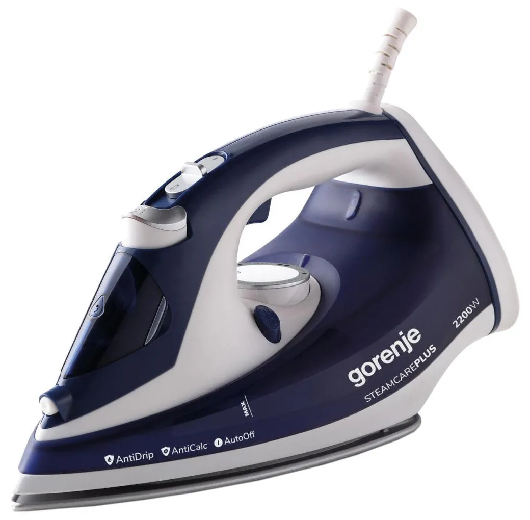 Fier de călcat Gorenje Steam care plus SIH2200BLC, 2200W, Albastru