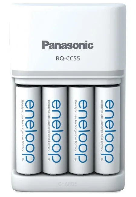 Încărcător Acumulatori Panasonic K-KJ55MCD40E, Alb