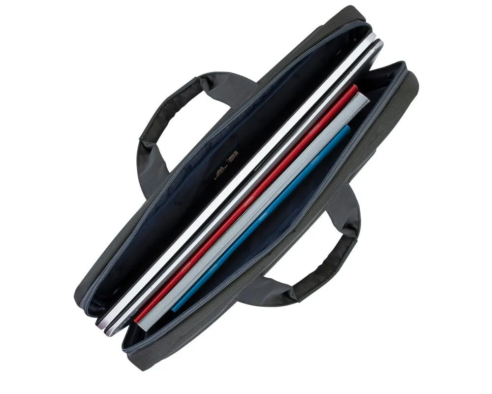 Geantă pentru Laptop RivaCase Central, 15.6", Poliester, Gri