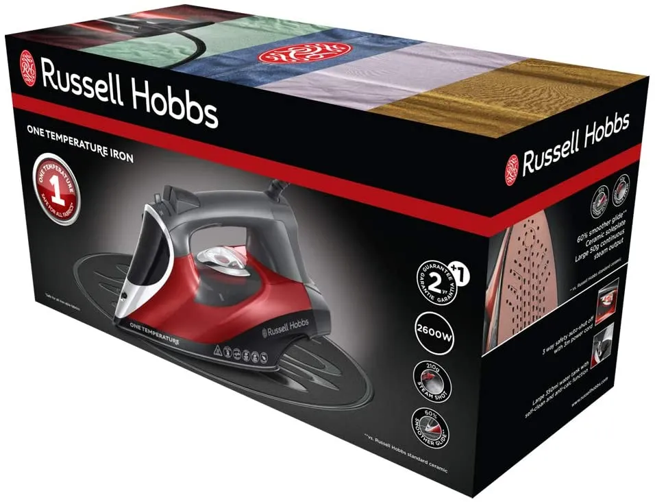 Утюг Russell Hobbs 25090-56, 2600Вт, Black Red