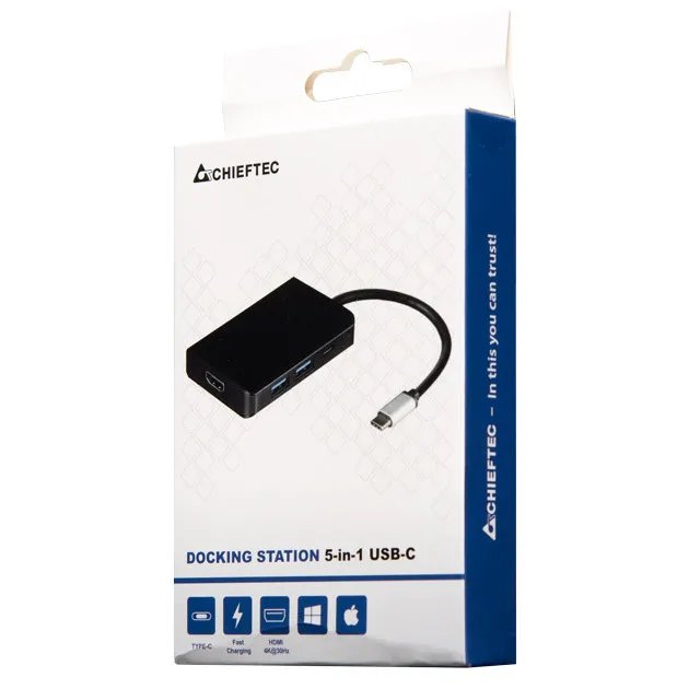 Stație Docking Chieftec DSC-501, Negru