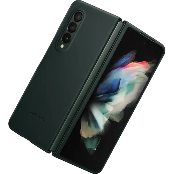 Husă tip carte Samsung Leather Cover for Galaxy Z Fold 3, Verde