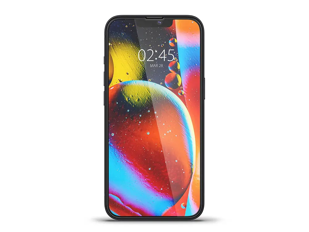 Spigen iPhone 13/13 Pro/14, Glass FC, Tempered Glass, Black