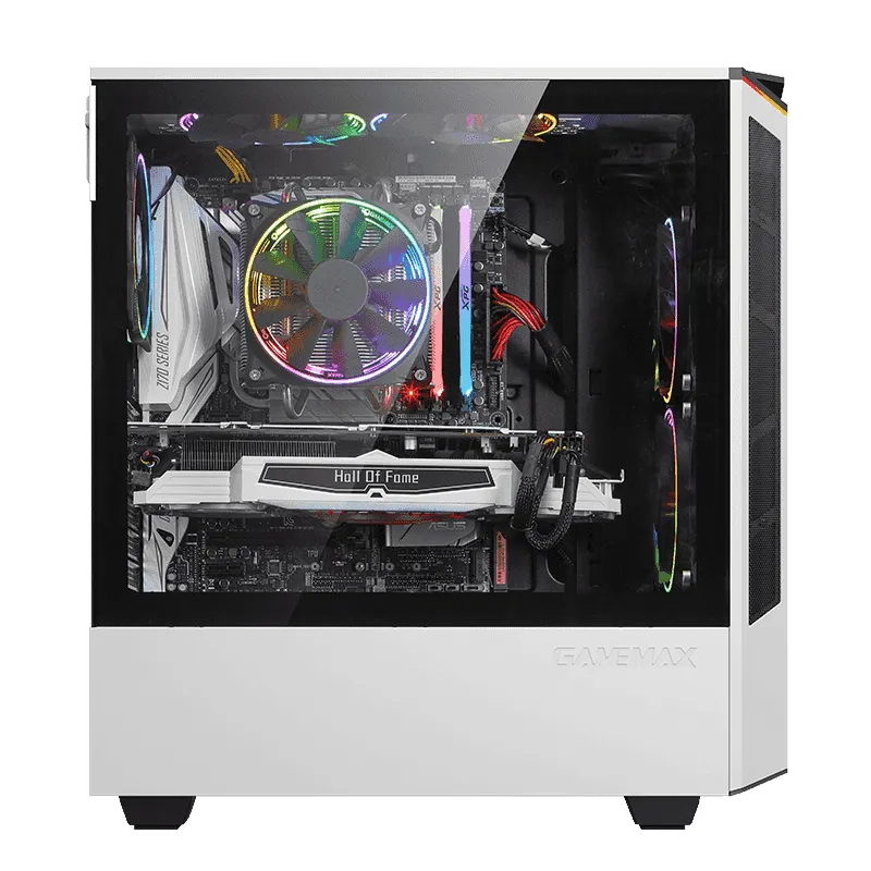Carcasă PC Gamemax T801WT, Midi-Tower, ATX, Alb
