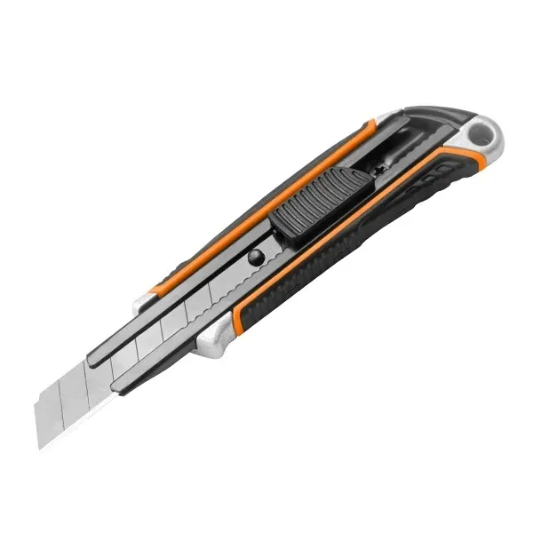 Cutit / Cutter WOKIN cu lama cu clic 18x100 mm aluminu cu cauciuc