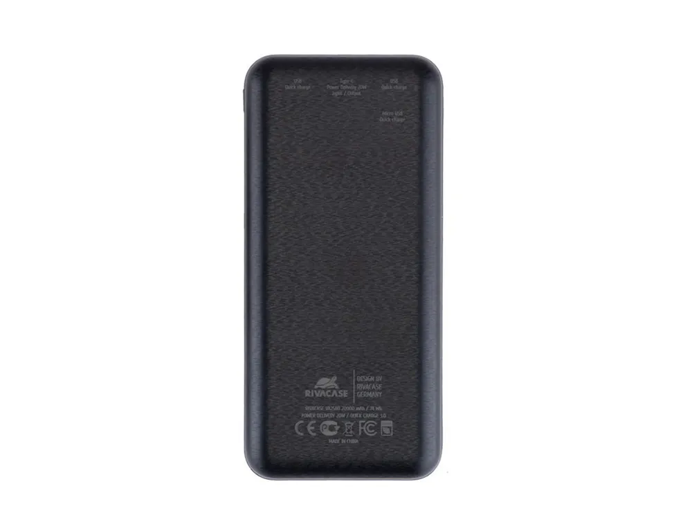 Power Bank Rivacase 20000 mAh QC 3.0/PD 20W, VA2580, Black