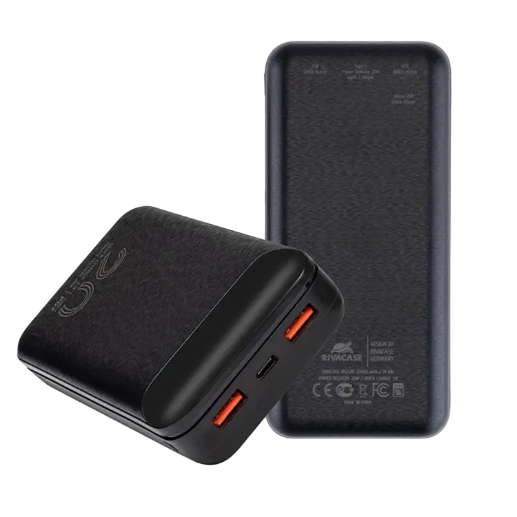 Power Bank Rivacase 20000 mAh QC 3.0/PD 20W, VA2580, Black