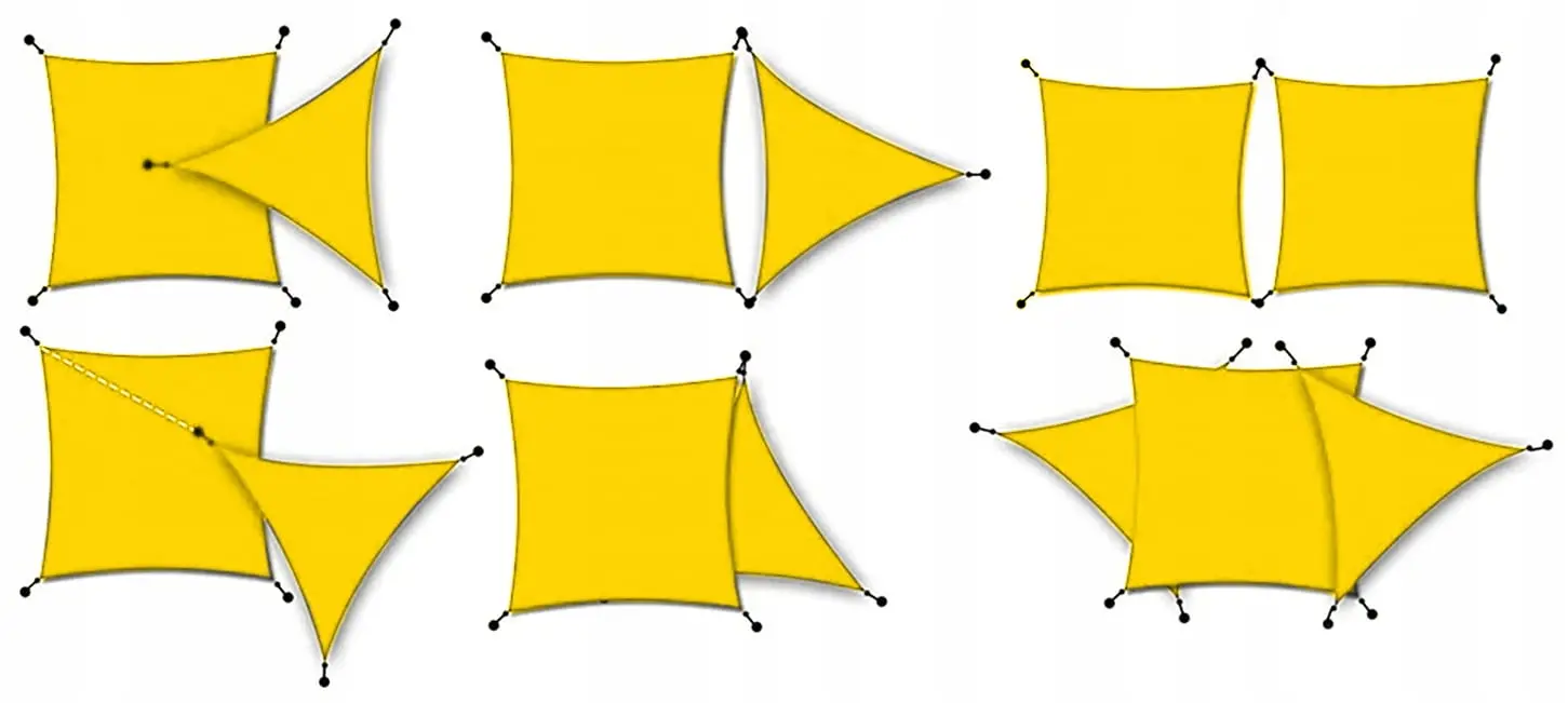 Pinza de umbra patrata JUMI (galbena) 3.6x3.6m