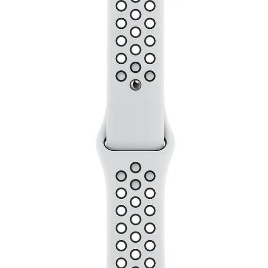 Ceas inteligent Apple Watch Series 6 GPS MG293, 44mm, Carcasă din aluminiu cu bandă Pure Platinum/Black Nike Sport
