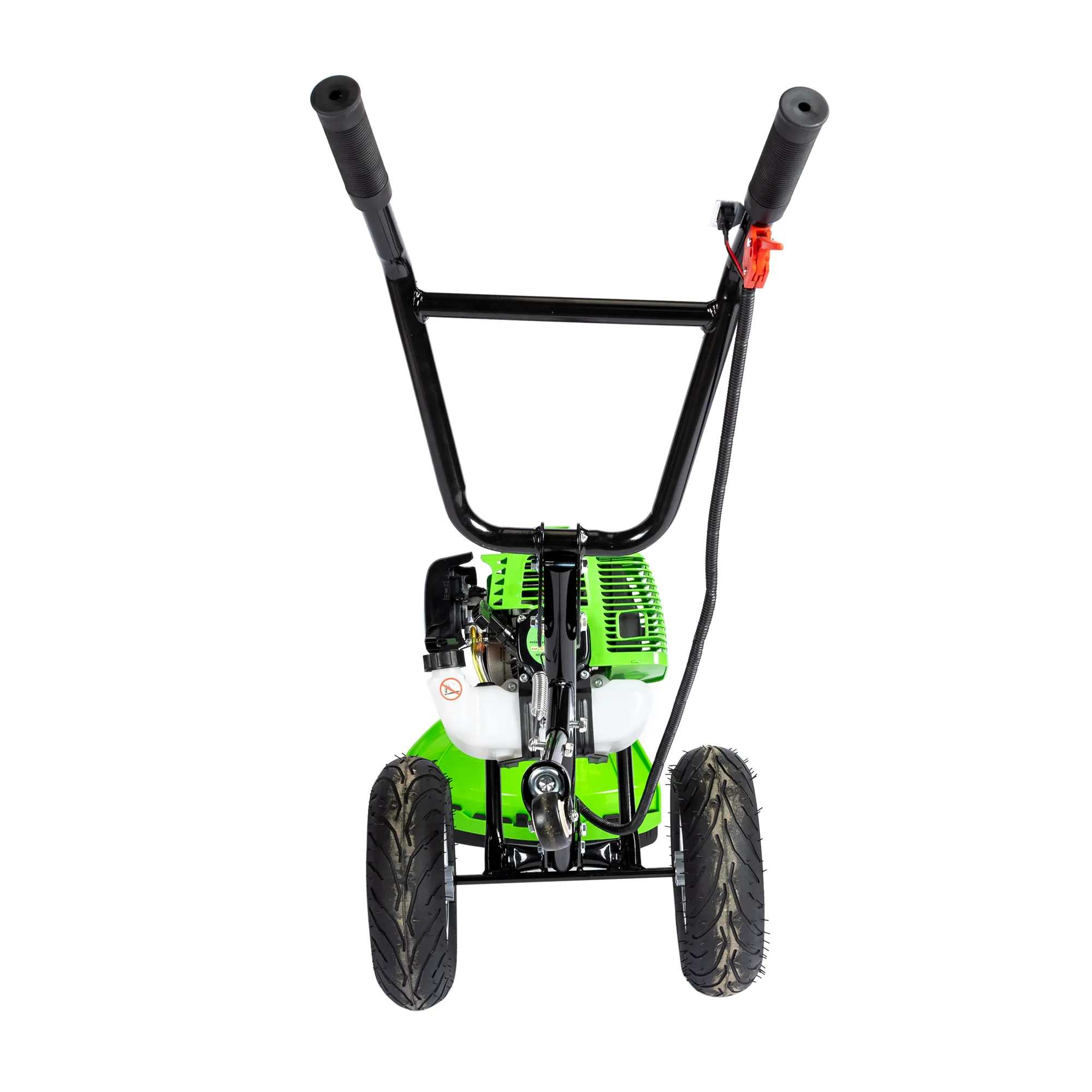 Motocoasa Micul Fermier cu roti, pe benzina, 3 accesorii