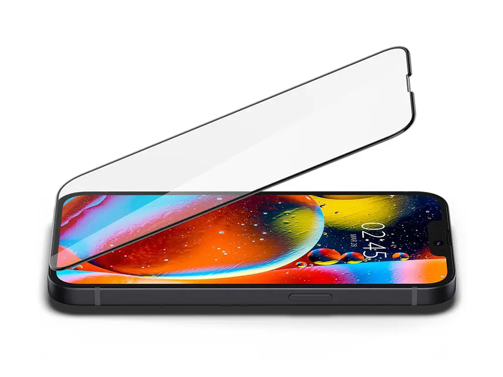 Spigen iPhone 13/13 Pro/14, Glass FC, Tempered Glass, Black