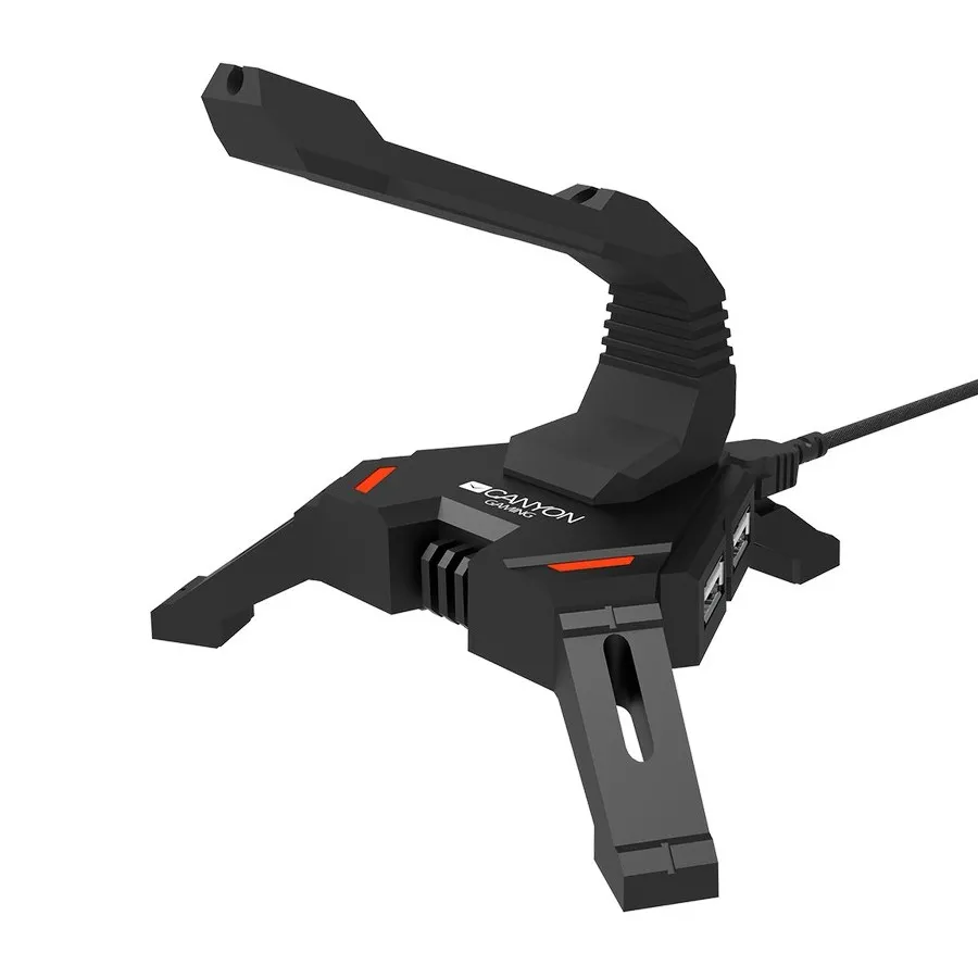 Gaming Bungee Canyon GWH100, 2 in1, 4xUSB 2.0 HUB, RED backlight, 1.5m, Black