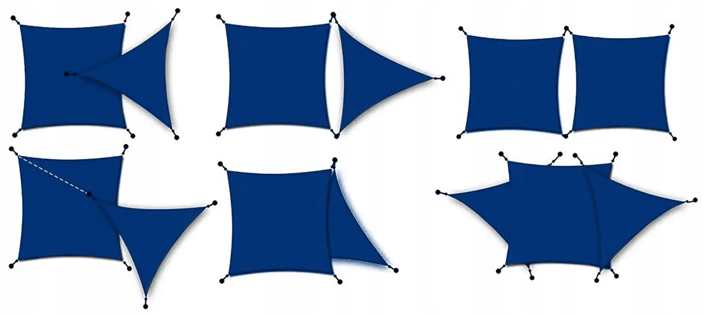 Pinza de umbra patrata JUMI (bleumarin) 3.6x3.6m