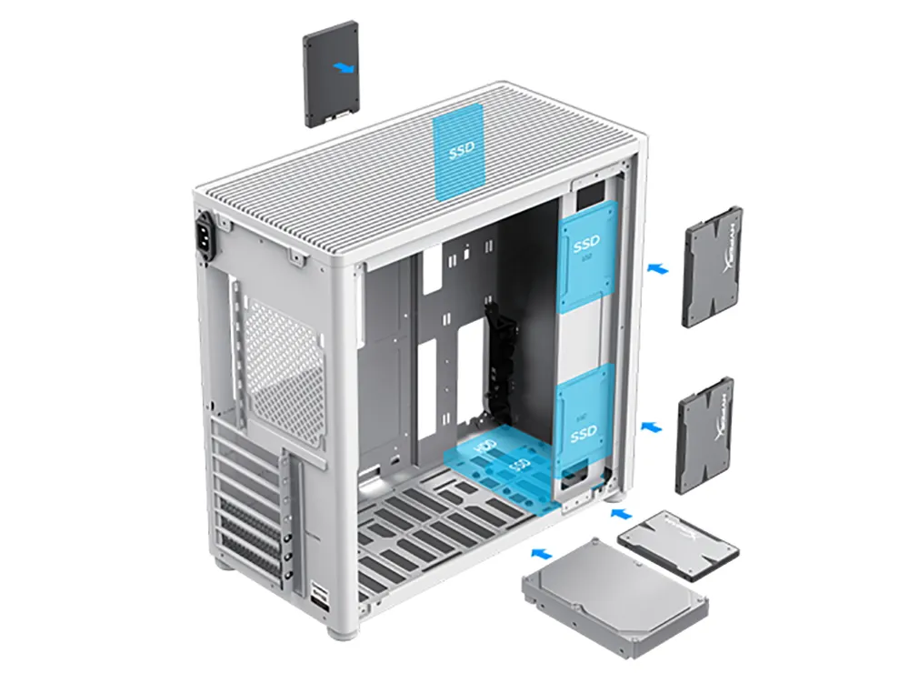 Carcasă PC Gamemax SPARK Pro, Mini-Tower, ATX, Alb