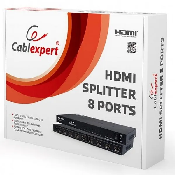 Splitter HDMI Cablexpert DSP-8PH4-03, HDMI (F) - , Negru