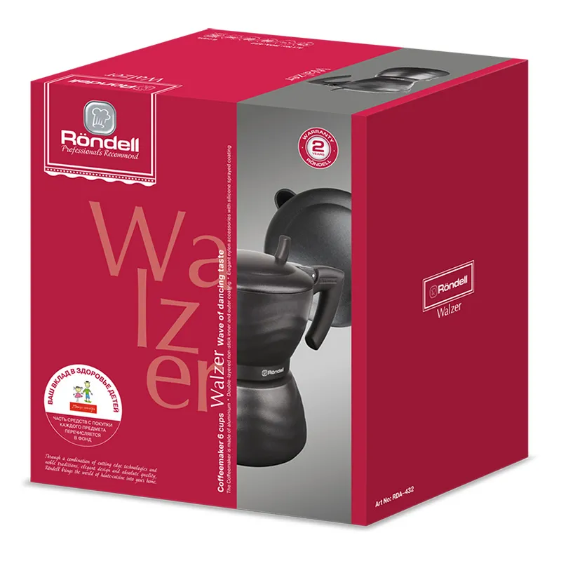 Espressor Geyser  Rondell RDA-432, Negru