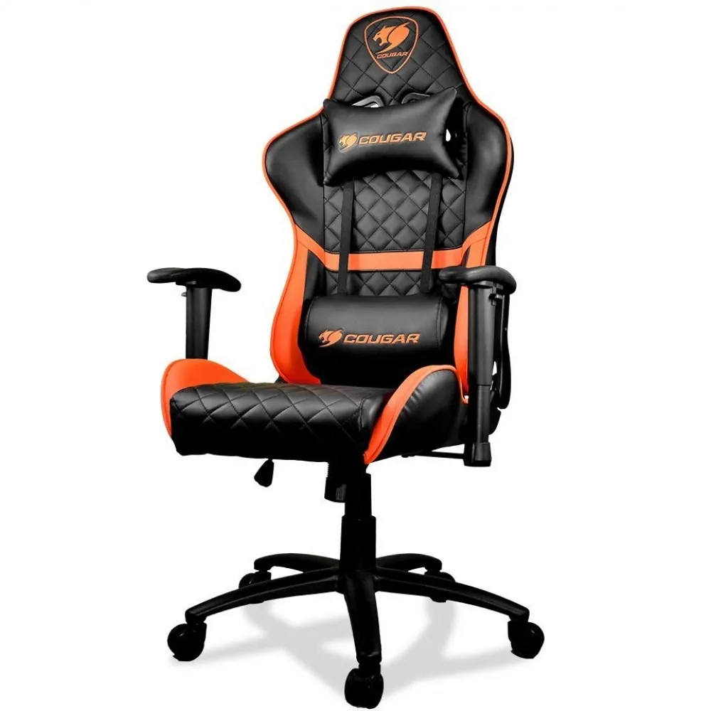 Scaun Gaming Cougar Armor One, PVC Piele, Negru/Portocaliu