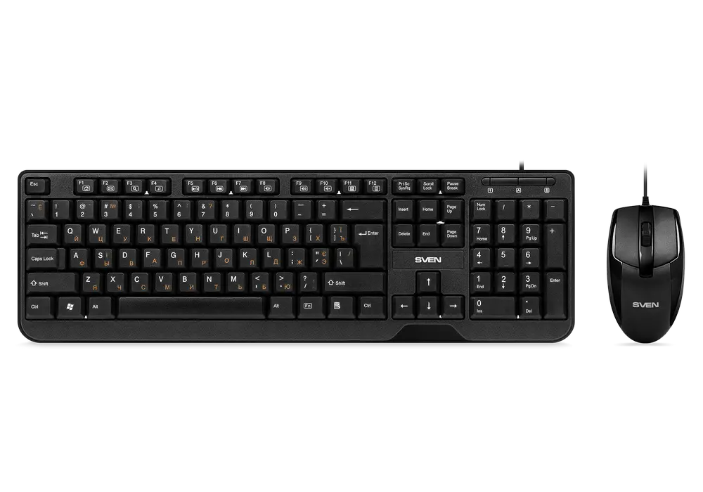 Set Tastatură + Mouse SVEN KB-S330C, Cu fir, Negru
