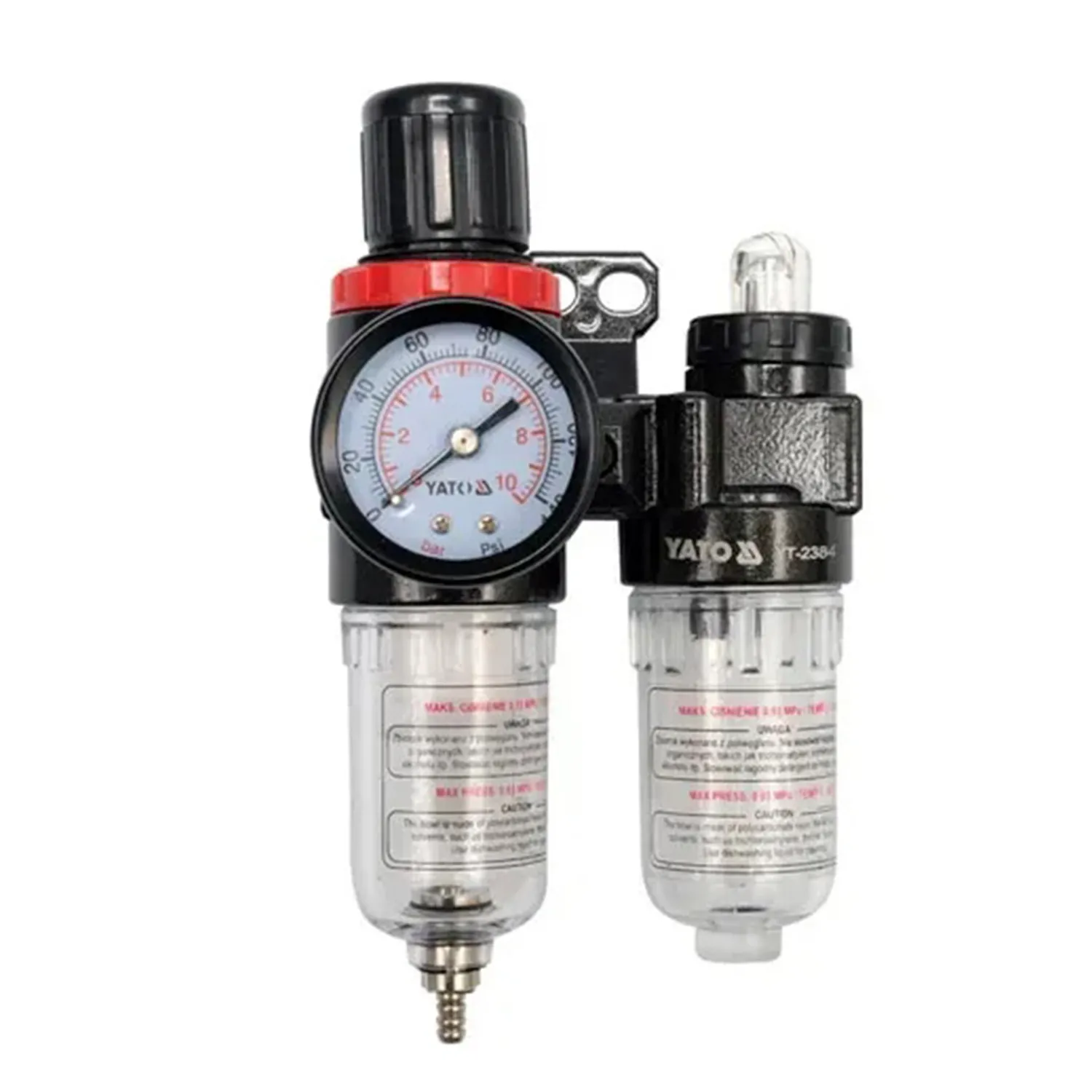 Reductor cu filtru si gresor 0,93Mpa, 25/15cm3 60C 1/4inch YATO