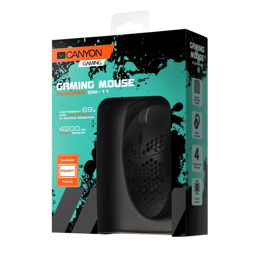 Игровая мышь Canyon GM-11, Чёрный