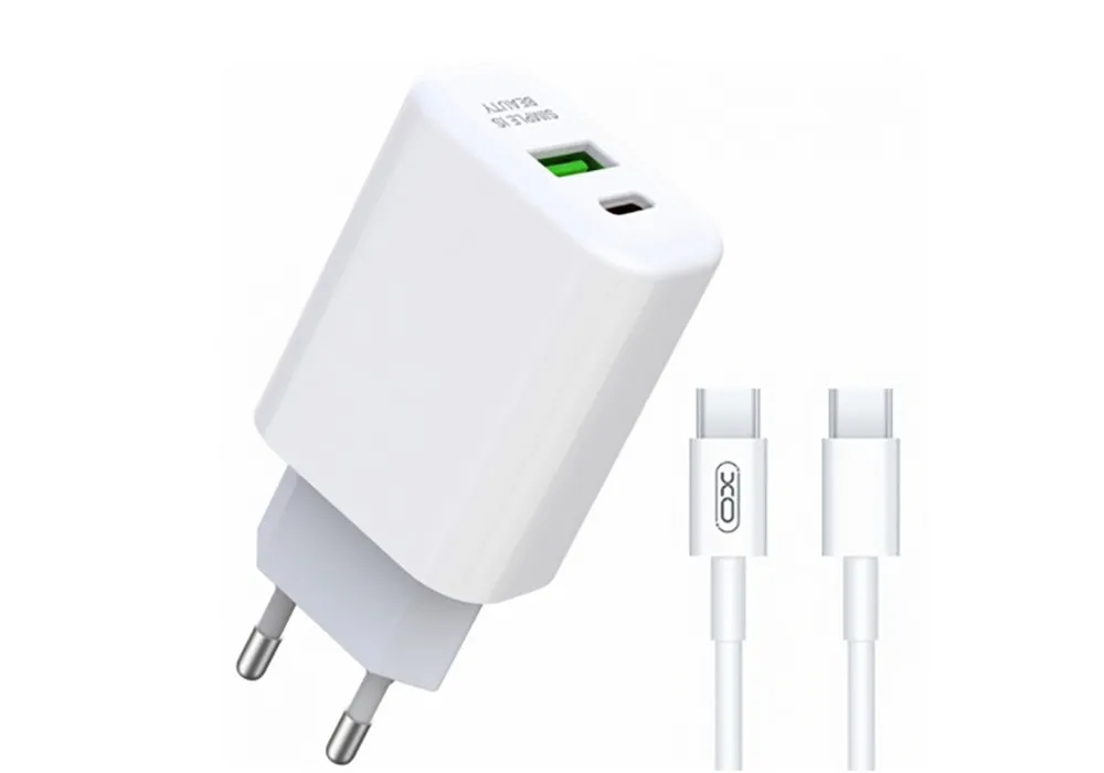 Wall Charger XO, PD20W/QC3.0 18W, L85A, white