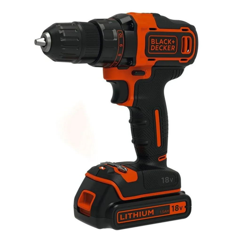 Аккумуляторная дрель-шуруповерт Black+Decker BDCDD186KB-QW