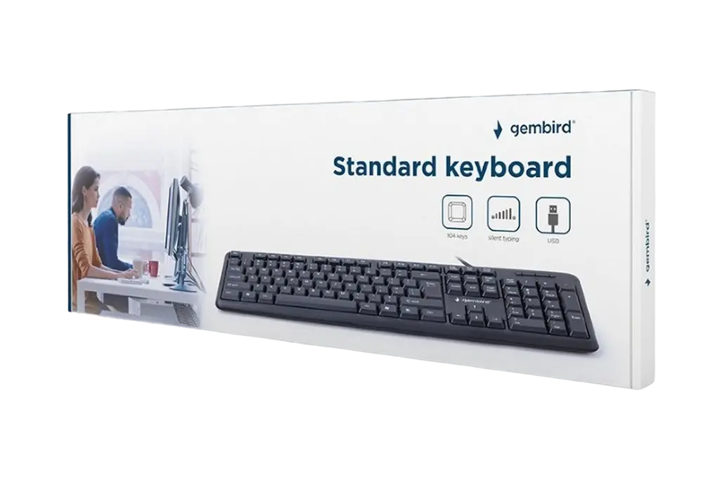 Tastatură Gembird KB-U-103-RU, Cu fir, Negru