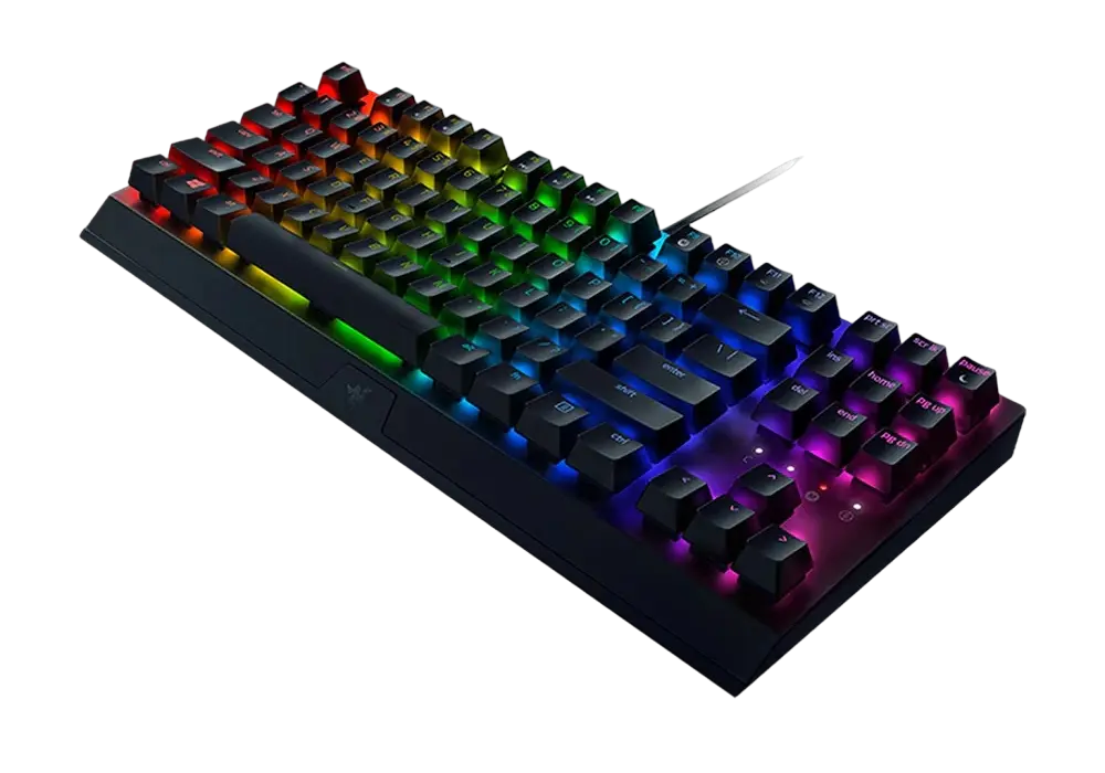 Gaming Keyboard Razer BlackWidow V3 Tenkeyless, Green SW, RGB, US Layout, USB 