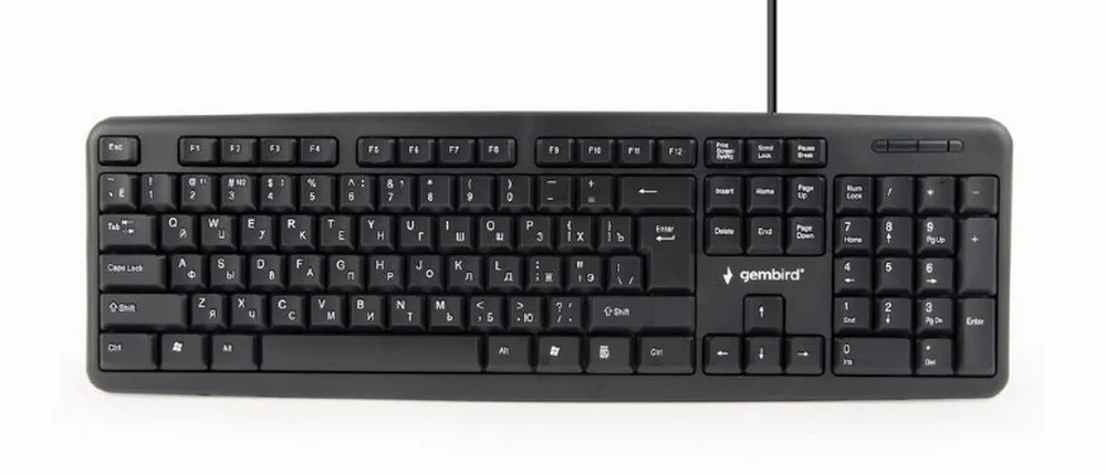 Tastatură Gembird KB-U-103-RU, Cu fir, Negru