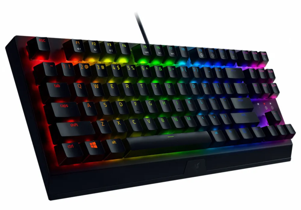 Gaming Keyboard Razer BlackWidow V3 Tenkeyless, Green SW, RGB, US Layout, USB 
