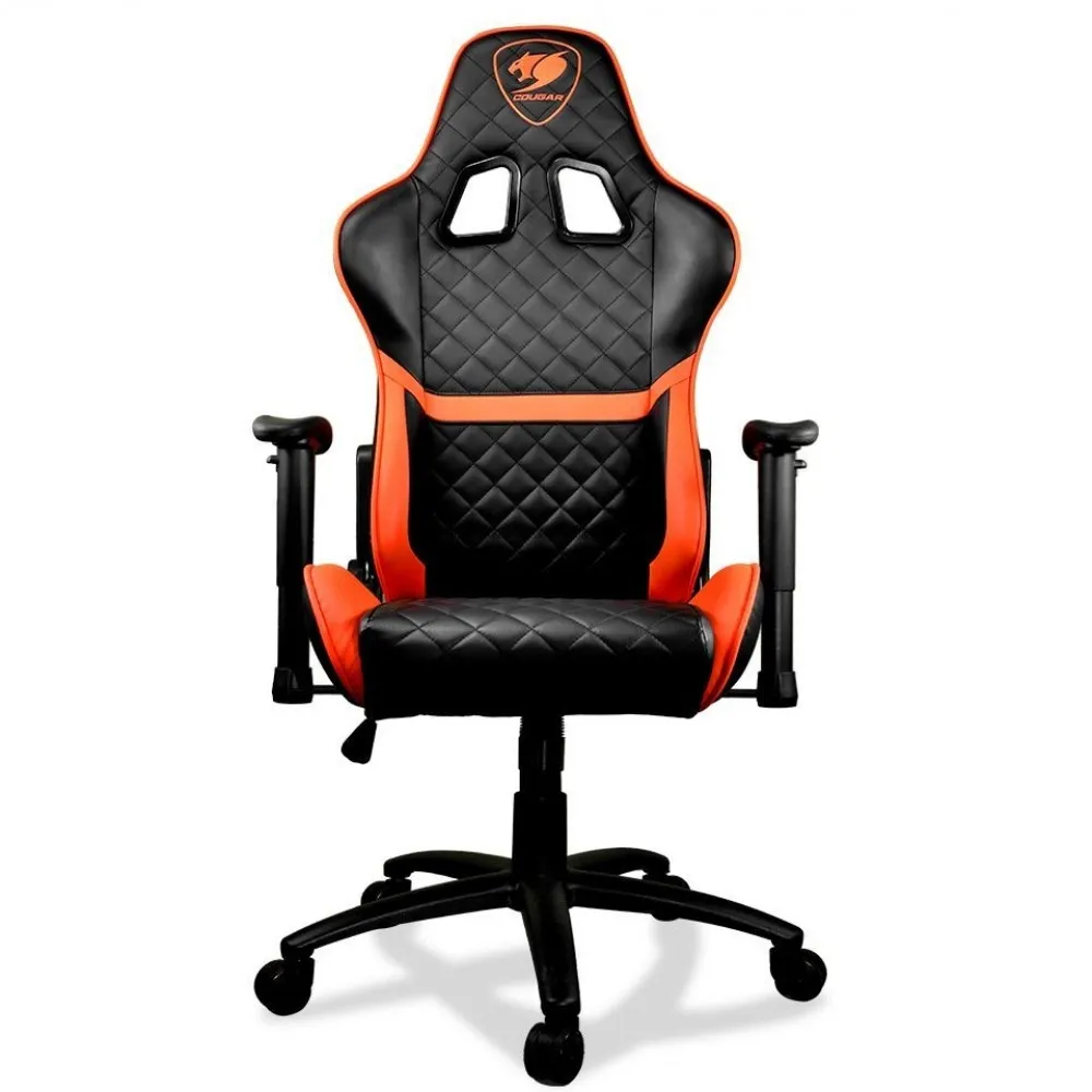 Scaun Gaming Cougar Armor One, PVC Piele, Negru/Portocaliu