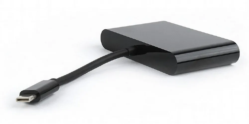 Adaptor Video Cablexpert A-CM-VGA3in1-01, Type-C - , 0,15m, Negru