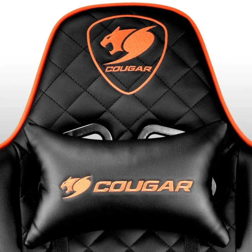 Scaun Gaming Cougar Armor One, PVC Piele, Negru/Portocaliu