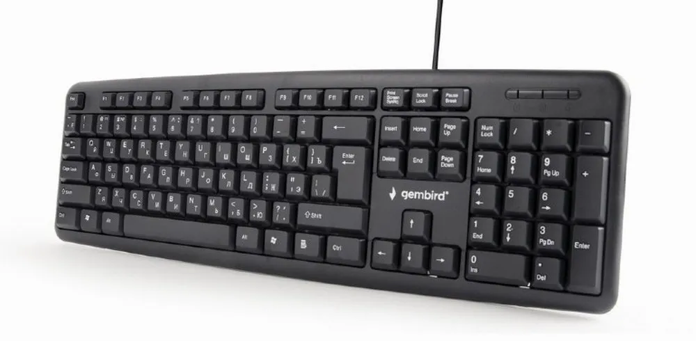 Tastatură Gembird KB-U-103-RU, Cu fir, Negru
