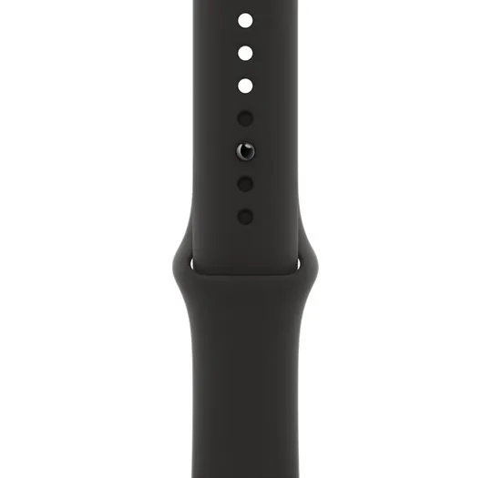 Ceas inteligent Apple Watch Series 6 GPS M00H3, 44mm, Carcasă din aluminiu cu bandă Sport Neagră