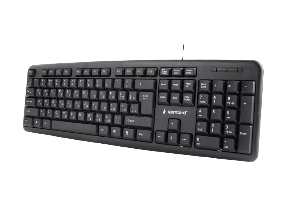 Tastatură Gembird KB-U-103-RU, Cu fir, Negru