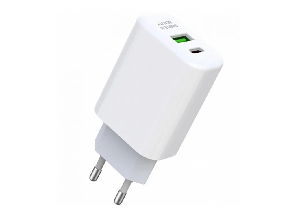 Wall Charger XO, PD20W/QC3.0 18W, L85A, white