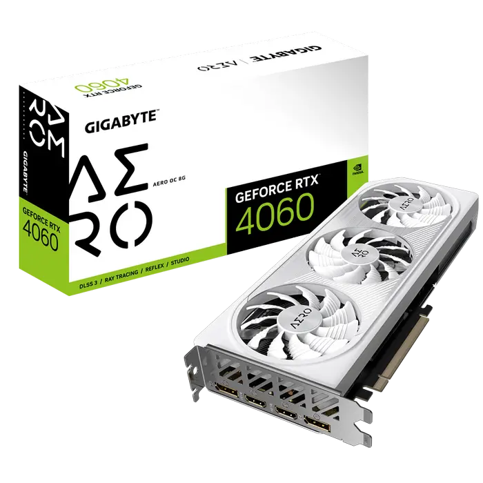 Видеокарта Gigabyte GV-N4060AERO OC-8GD,  8GB GDDR6 128бит (GV-N4060AERO OC-8GD)