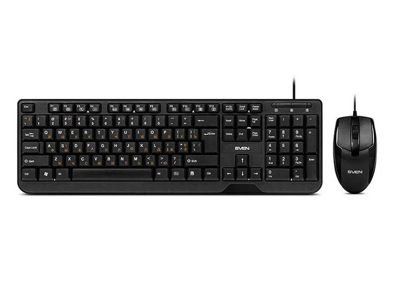 Set Tastatură + Mouse SVEN KB-S330C, Cu fir, Negru