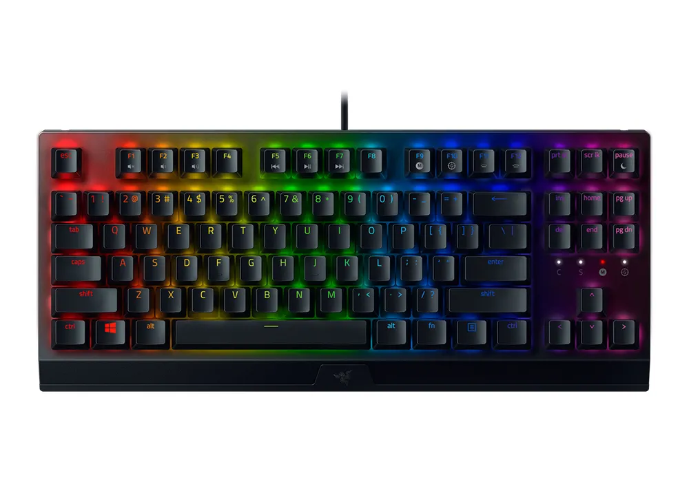 Gaming Keyboard Razer BlackWidow V3 Tenkeyless, Green SW, RGB, US Layout, USB 