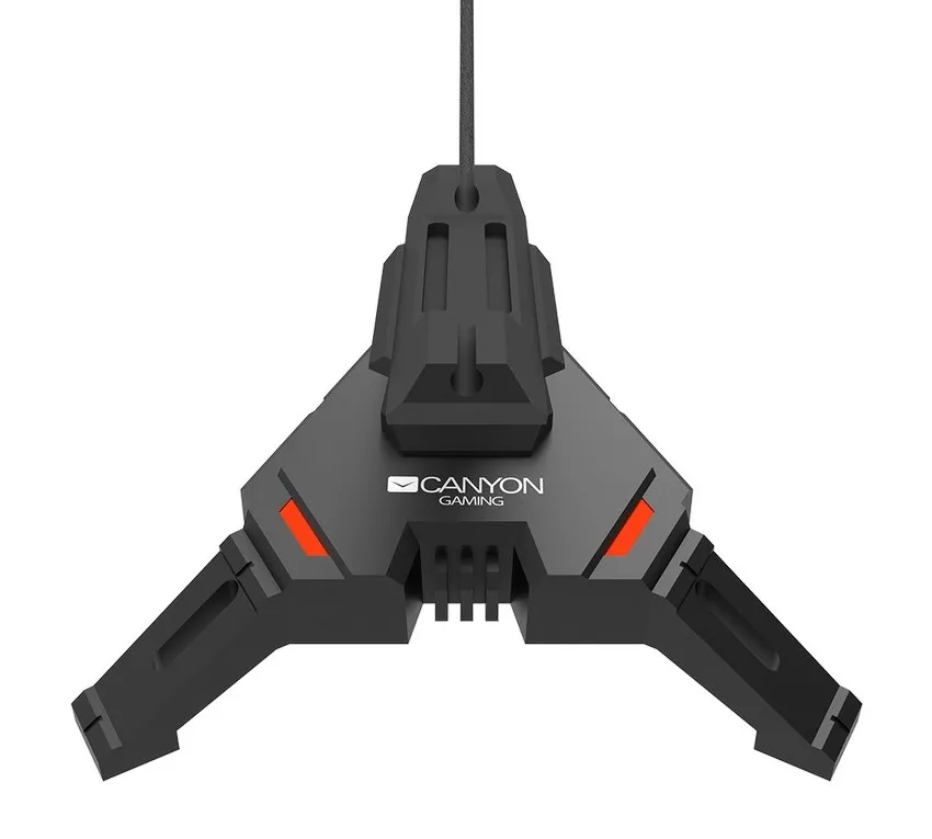 Gaming Bungee Canyon GWH100, 2 in1, 4xUSB 2.0 HUB, RED backlight, 1.5m, Black