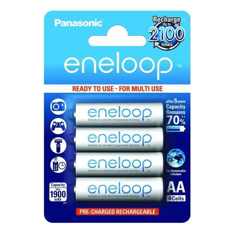  AA  Eneloop 1900mAh, Blister*4, Panasonic, BK-3MCCE/4BE